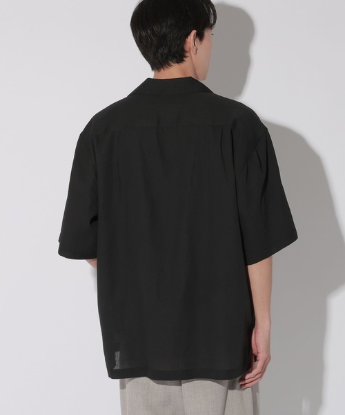 LAKOLE(ラコレ)の「メランジシアー開襟半袖シャツ / 669922(シャツ/ブラウス・メンズ・チャコール/グリーン/ブラック・LARGE/MEDIUM)」の15枚目の写真