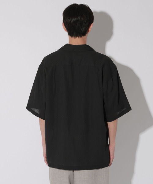 LAKOLE(ラコレ)の「メランジシアー開襟半袖シャツ / 669922(シャツ/ブラウス・メンズ・チャコール/グリーン/ブラック・LARGE/MEDIUM)」の19枚目の写真
