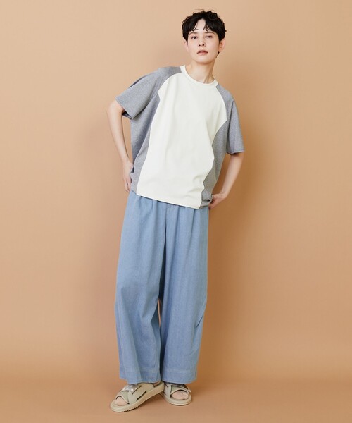 FRAPBOIS(フラボア)の「クールスムース カットソー(Tシャツ/カットソー・レディース・ブラック/オフホワイト・1/2)」の7枚目の写真