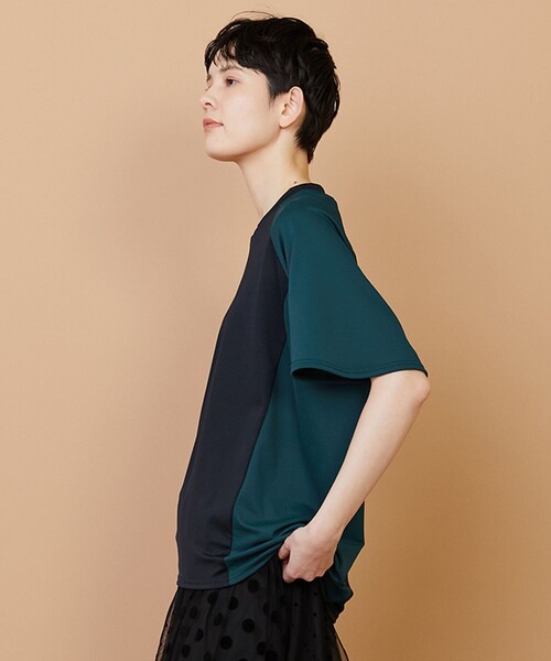 FRAPBOIS(フラボア)の「クールスムース カットソー(Tシャツ/カットソー・レディース・ブラック/オフホワイト・1/2)」の10枚目の写真