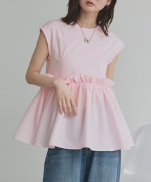 フリルドッキング ノースリーブ Tシャツ