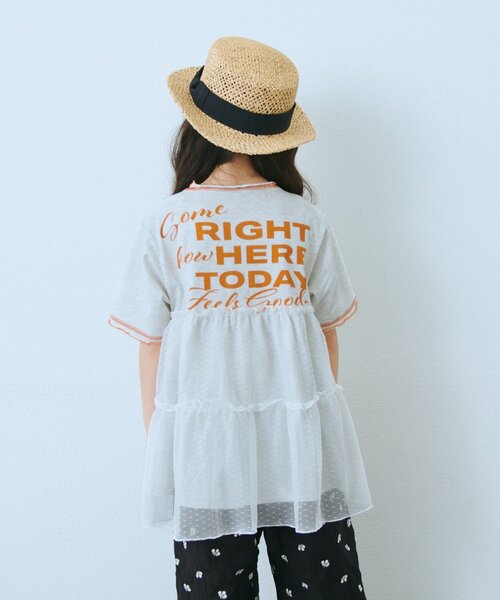 CIAOPANIC TYPY(チャオパニックティピー)の「【KIDS】ドットチュールドッキング配色ステッチワンピース(ワンピース・キッズ・グレー/チャコールグレー/ブルー・110/130/150)」の18枚目の写真