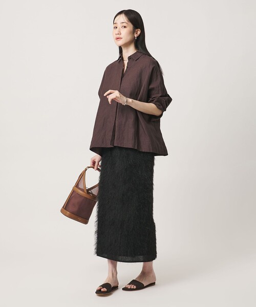 UNITED ARROWS（ユナイテッドアローズ）の「フリンジ タイトスカート（スカート・レディース・ホワイト/ブラック・38/36）」の4枚目の写真