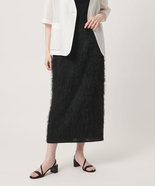 UNITED ARROWS（ユナイテッドアローズ）の「フリンジ タイトスカート（スカート・レディース・ホワイト/ブラック・38/36）」の5枚目の写真