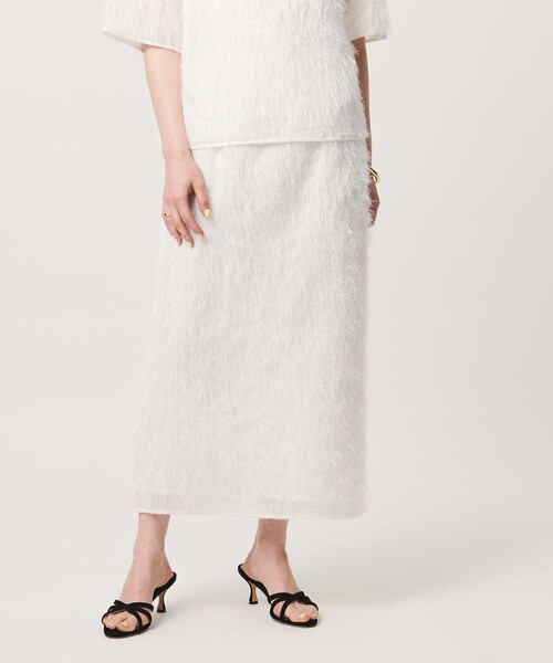 UNITED ARROWS（ユナイテッドアローズ）の「フリンジ タイトスカート（スカート・レディース・ホワイト/ブラック・38/36）」の10枚目の写真
