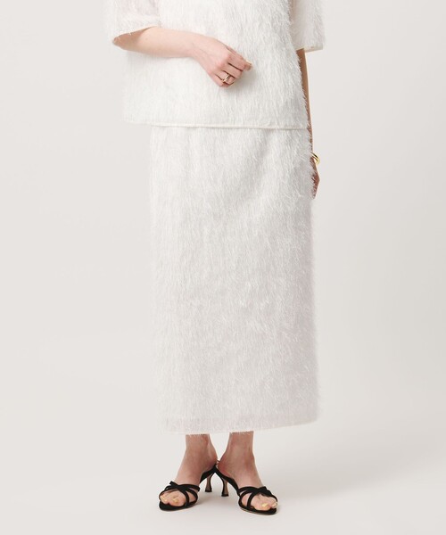 UNITED ARROWS（ユナイテッドアローズ）の「フリンジ タイトスカート（スカート・レディース・ホワイト/ブラック・38/36）」の11枚目の写真