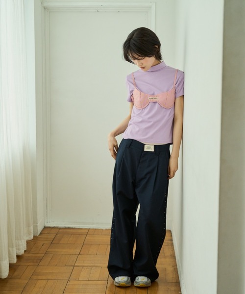 common gull products.(コモンガルプロダクツ)の「芽吹時のスラックス(スラックス・レディース・ネイビー/チャコール/グレー系・SMALL/MEDIUM/LARGE)」の8枚目の写真