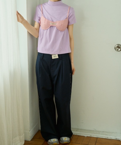 common gull products.(コモンガルプロダクツ)の「芽吹時のスラックス(スラックス・レディース・ネイビー/チャコール/グレー系・SMALL/MEDIUM/LARGE)」の4枚目の写真