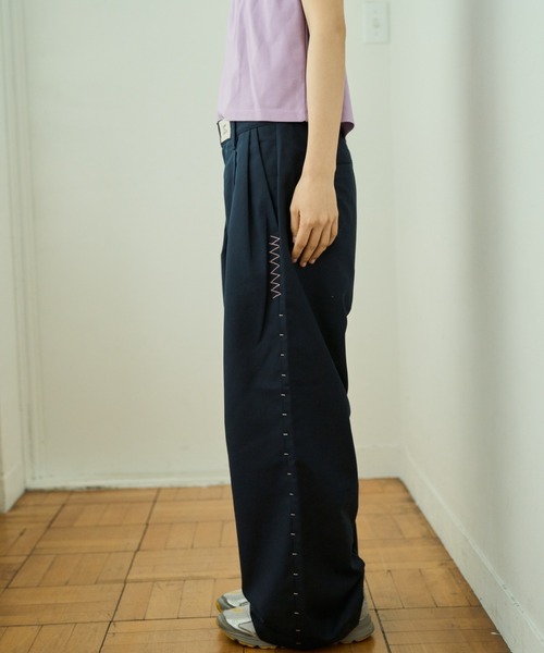 common gull products.(コモンガルプロダクツ)の「芽吹時のスラックス(スラックス・レディース・ネイビー/チャコール/グレー系・SMALL/MEDIUM/LARGE)」の16枚目の写真