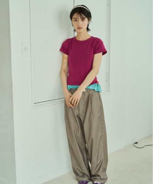 common gull products.(コモンガルプロダクツ)の「芽吹時のスラックス(スラックス・レディース・ネイビー/チャコール/グレー系・SMALL/MEDIUM/LARGE)」の13枚目の写真