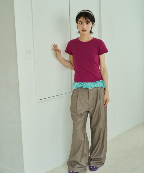 common gull products.(コモンガルプロダクツ)の「芽吹時のスラックス(スラックス・レディース・ネイビー/チャコール/グレー系・SMALL/MEDIUM/LARGE)」の12枚目の写真