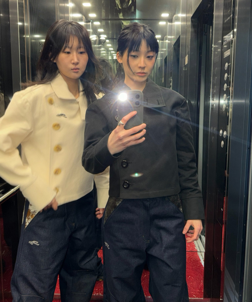 TANSANMAGNESIUM(タンサン マグネシウム)の「ビッグボタンハイネックジャケット(アイボリー)(その他アウター・レディース・その他・O/S)」の2枚目の写真