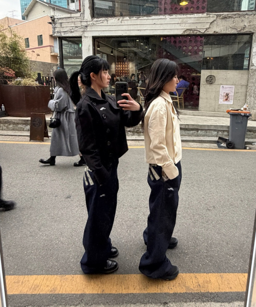 TANSANMAGNESIUM(タンサン マグネシウム)の「ビッグボタンハイネックジャケット(アイボリー)(その他アウター・レディース・その他・O/S)」の3枚目の写真