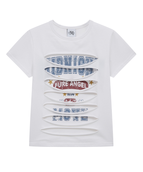 Midnight Move（ミッドナイトムーブ）の「3 damage t (white)（Tシャツ/カットソー・レディース・その他・FREE）」の2枚目の写真