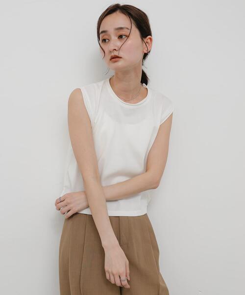 SENSE OF PLACE by URBAN RESEARCH(センスオブプレイスバイアーバンリサーチ)の「『汗ジミ防止』SKINProofノースリーブロールTシャツ(タンクトップ・レディース・レッド/グレー/ブラック/オフホワイト・ONE)」の20枚目の写真