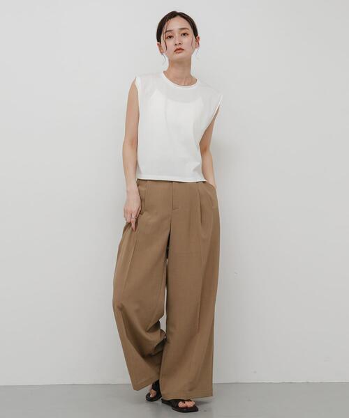 SENSE OF PLACE by URBAN RESEARCH(センスオブプレイスバイアーバンリサーチ)の「『汗ジミ防止』SKINProofノースリーブロールTシャツ(タンクトップ・レディース・レッド/グレー/ブラック/オフホワイト・ONE)」の22枚目の写真