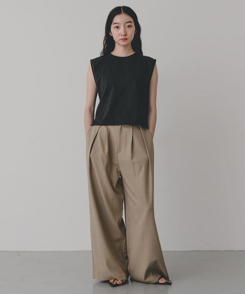 SENSE OF PLACE by URBAN RESEARCH(センスオブプレイスバイアーバンリサーチ)の「『汗ジミ防止』SKINProofノースリーブロールTシャツ(タンクトップ・レディース・レッド/グレー/ブラック/オフホワイト・ONE)」の18枚目の写真