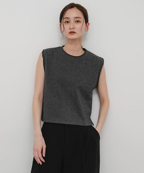SENSE OF PLACE by URBAN RESEARCH(センスオブプレイスバイアーバンリサーチ)の「『汗ジミ防止』SKINProofノースリーブロールTシャツ(タンクトップ・レディース・レッド/グレー/ブラック/オフホワイト・ONE)」の5枚目の写真