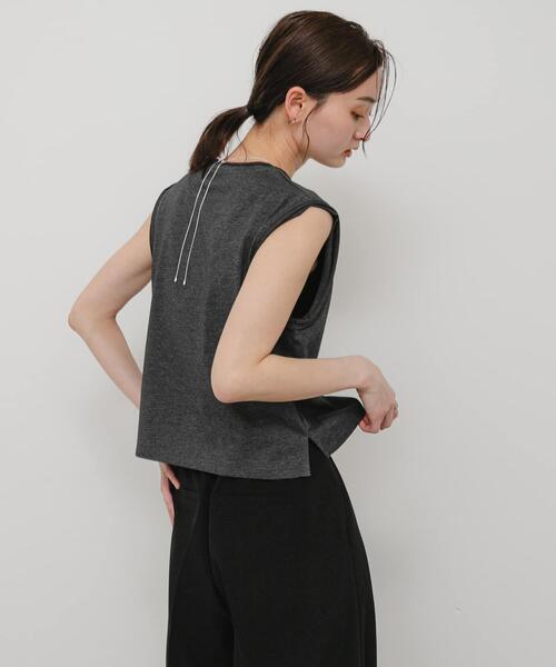 SENSE OF PLACE by URBAN RESEARCH(センスオブプレイスバイアーバンリサーチ)の「『汗ジミ防止』SKINProofノースリーブロールTシャツ(タンクトップ・レディース・レッド/グレー/ブラック/オフホワイト・ONE)」の6枚目の写真