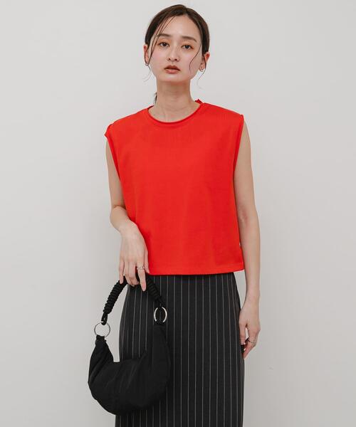 SENSE OF PLACE by URBAN RESEARCH(センスオブプレイスバイアーバンリサーチ)の「『汗ジミ防止』SKINProofノースリーブロールTシャツ(タンクトップ・レディース・レッド/グレー/ブラック/オフホワイト・ONE)」の14枚目の写真