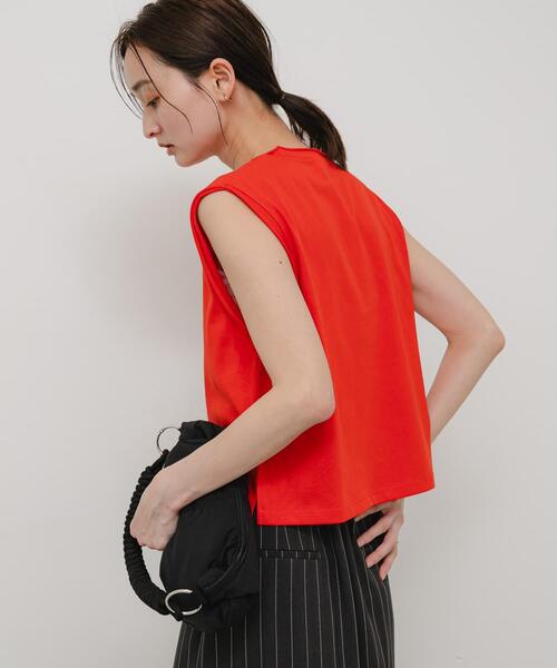 SENSE OF PLACE by URBAN RESEARCH(センスオブプレイスバイアーバンリサーチ)の「『汗ジミ防止』SKINProofノースリーブロールTシャツ(タンクトップ・レディース・レッド/グレー/ブラック/オフホワイト・ONE)」の15枚目の写真