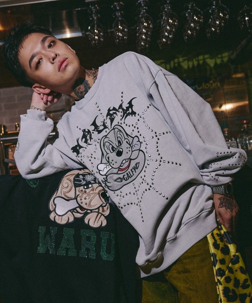 GALFY(ガルフィー)の「【GALFY】鋲中毒スウェット / 【ガルフィー】スタッズ付きスウェット(スウェット・メンズ・チャコール/ブラック/ライトグレー・L/XL)」の21枚目の写真