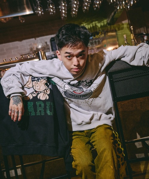 GALFY(ガルフィー)の「【GALFY】鋲中毒スウェット / 【ガルフィー】スタッズ付きスウェット(スウェット・メンズ・チャコール/ブラック/ライトグレー・L/XL)」の22枚目の写真