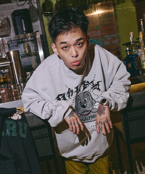 GALFY(ガルフィー)の「【GALFY】鋲中毒スウェット / 【ガルフィー】スタッズ付きスウェット(スウェット・メンズ・チャコール/ブラック/ライトグレー・L/XL)」の20枚目の写真