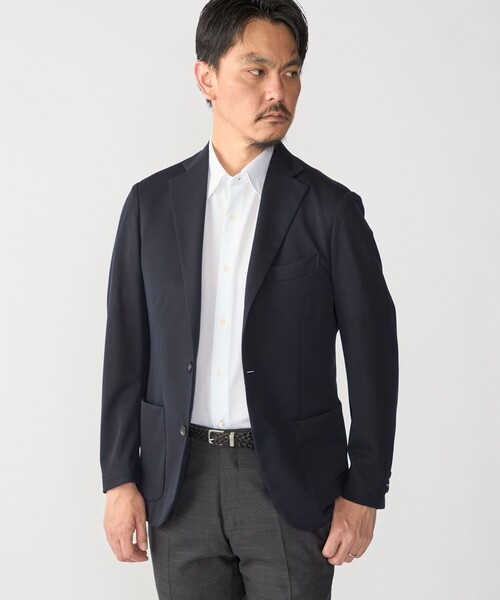 SHIPS(シップス)の「SHIPS:〈FUNCTION〉MADE IN JAPAN ジャージー ライト バスケット ジャケット(テーラードジャケット・メンズ・ネイビー・SMALL/MEDIUM/LARGE/X-LARGE)」の2枚目の写真