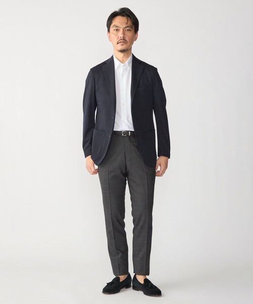SHIPS(シップス)の「SHIPS:〈FUNCTION〉MADE IN JAPAN ジャージー ライト バスケット ジャケット(テーラードジャケット・メンズ・ネイビー・SMALL/MEDIUM/LARGE/X-LARGE)」の3枚目の写真