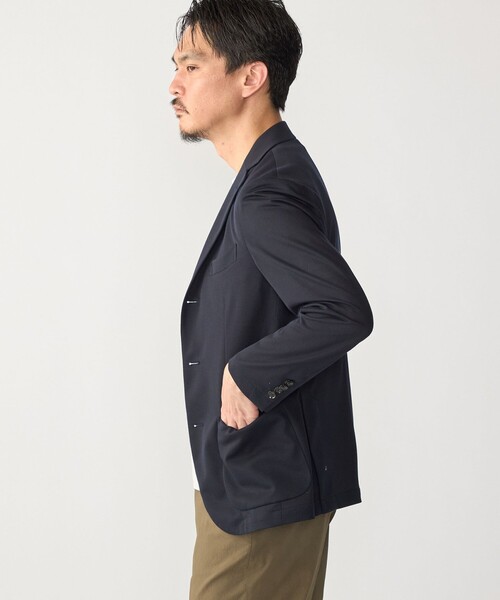 SHIPS(シップス)の「SHIPS:〈FUNCTION〉MADE IN JAPAN ジャージー ライト バスケット ジャケット(テーラードジャケット・メンズ・ネイビー・SMALL/MEDIUM/LARGE/X-LARGE)」の5枚目の写真