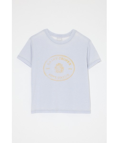 MOUSSY(マウジー)の「YACHT CLUB OPAL Tシャツ(Tシャツ/カットソー・レディース・ライトブルー/ホワイト/ネイビー・FREE)」の4枚目の写真