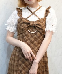 axes femme 3つリボンタンクトップ　Y2K coquette 森ガール axes femme POETIQUE（アクシーズファムポエティック）の「リボン付