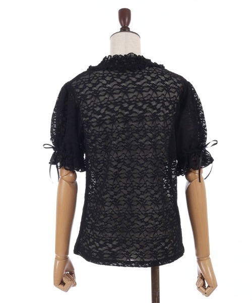 axes femme POETIQUE(アクシーズファムポエティック)の「総レースパフ袖PO(Tシャツ/カットソー・レディース・ブラック/ピンク/ホワイト・MEDIUM)」の17枚目の写真