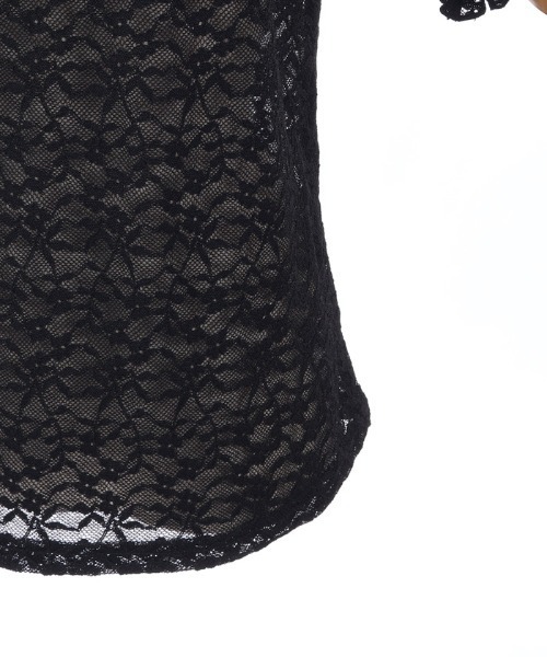 axes femme POETIQUE(アクシーズファムポエティック)の「総レースパフ袖PO(Tシャツ/カットソー・レディース・ブラック/ピンク/ホワイト・MEDIUM)」の19枚目の写真