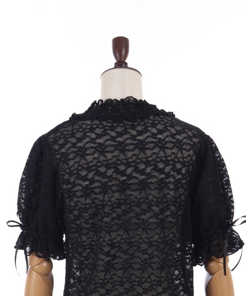 axes femme POETIQUE(アクシーズファムポエティック)の「総レースパフ袖PO(Tシャツ/カットソー・レディース・ブラック/ピンク/ホワイト・MEDIUM)」の21枚目の写真