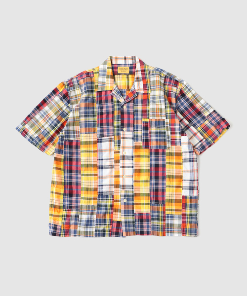 ORIGINAL MADRAS LAX — рубашка с лагерным воротником, короткий рукав