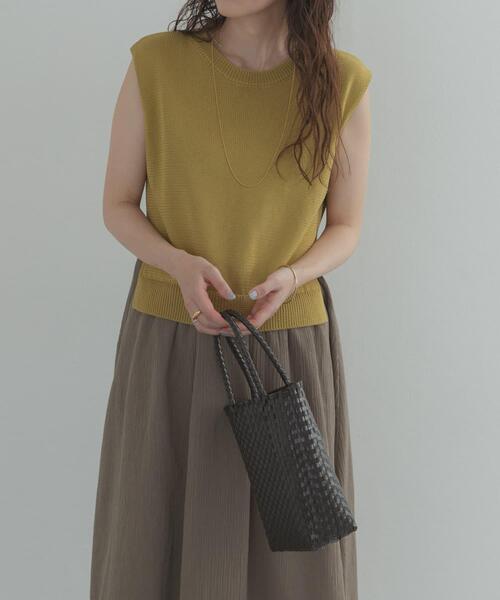 URBAN RESEARCH DOORS(アーバンリサーチドアーズ)の「『WEB限定』バイカラーニットドッキングワンピース(ワンピース・レディース・ベージュ/ボルドー/ブラック/グリーン系その他・FREE)」の21枚目の写真