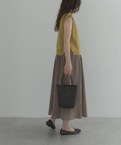 URBAN RESEARCH DOORS(アーバンリサーチドアーズ)の「『WEB限定』バイカラーニットドッキングワンピース(ワンピース・レディース・ベージュ/ボルドー/ブラック/グリーン系その他・FREE)」の22枚目の写真