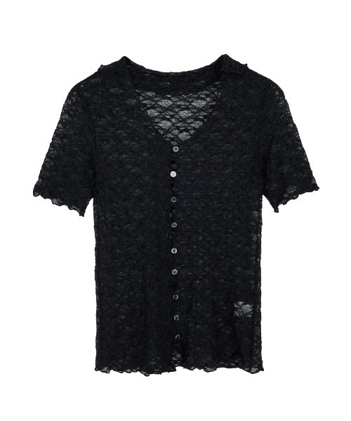 ELCHELE（エルチェレ）の「LACE SKIPPER TOP（シャツ/ブラウス・レディース・サックスブルー/クリーム/ブラック・FREE）」の20枚目の写真