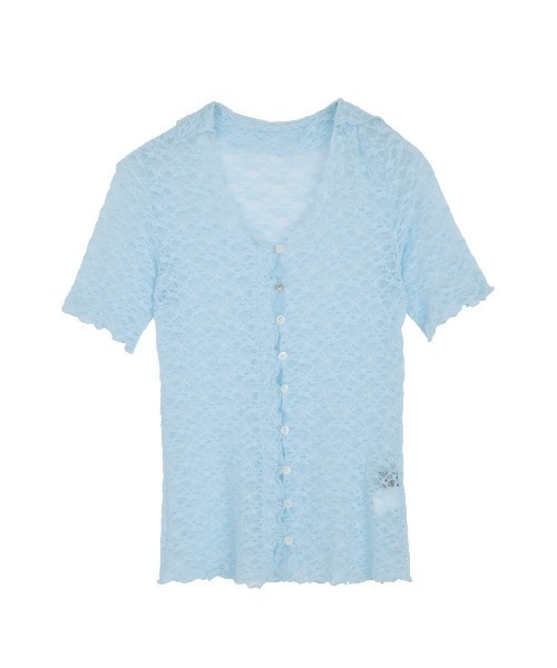 ELCHELE（エルチェレ）の「LACE SKIPPER TOP（シャツ/ブラウス・レディース・サックスブルー/クリーム/ブラック・FREE）」の18枚目の写真