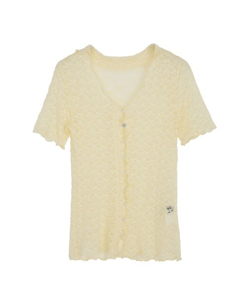 ELCHELE（エルチェレ）の「LACE SKIPPER TOP（シャツ/ブラウス・レディース・サックスブルー/クリーム/ブラック・FREE）」の15枚目の写真