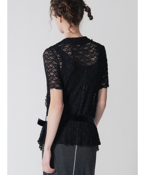 ELCHELE（エルチェレ）の「LACE SKIPPER TOP（シャツ/ブラウス・レディース・サックスブルー/クリーム/ブラック・FREE）」の10枚目の写真