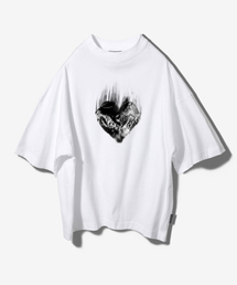 FANSHOW（ファンショー）の「STONEHEART BACK SLIT SHORT SLEEVE - WHITE（Tシャツ/カットソー）」