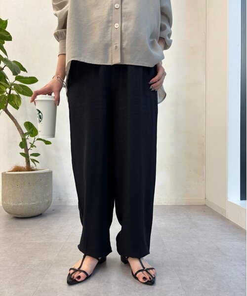 Jena espace merveilleux（ジェナ　エスパスメルヴェイユ）の「リネンライクパラシュートパンツ（その他パンツ・レディース・ブラック/ネイビー・FREE）」の3枚目の写真