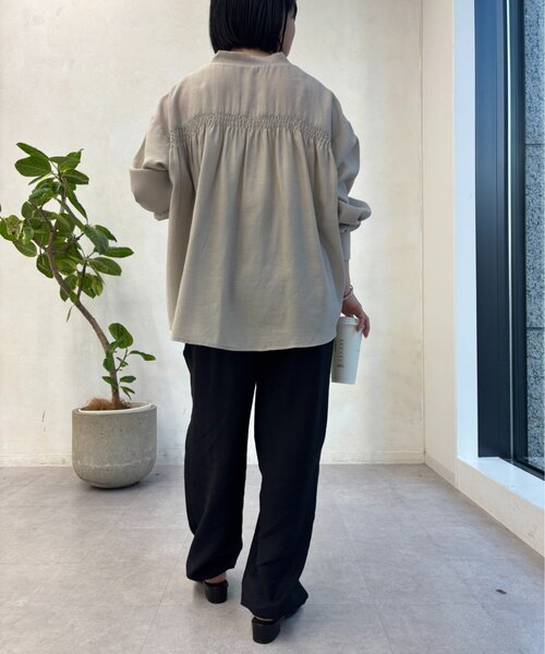 Jena espace merveilleux（ジェナ　エスパスメルヴェイユ）の「リネンライクパラシュートパンツ（その他パンツ・レディース・ブラック/ネイビー・FREE）」の7枚目の写真