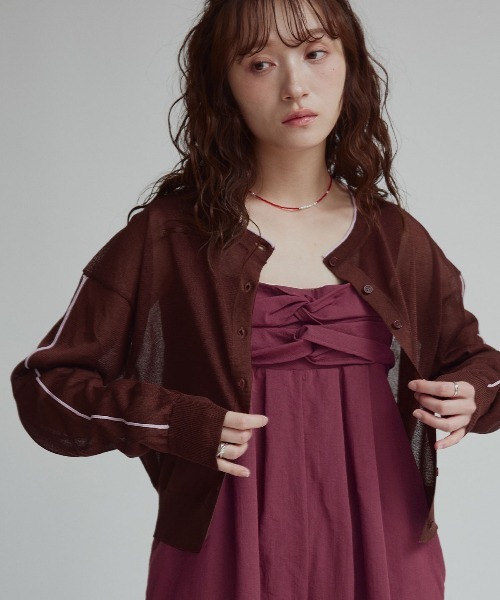 W:Huku(フーク)の「フロント クロス オールインワン(つなぎ/オールインワン・レディース・バーガンディー/ブラック・M)」の11枚目の写真