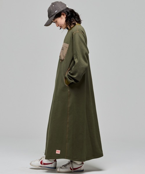 KRIFF MAYER Lady's Collection（クリフメイヤーレディースコレクション）の「遠赤加工ワンピース（ワンピース・レディース・ブラック/グレー/オリーブ/ナチュラル・MEDIUM/LARGE）」の7枚目の写真