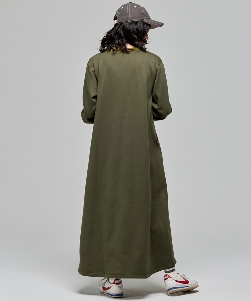 KRIFF MAYER Lady's Collection（クリフメイヤーレディースコレクション）の「遠赤加工ワンピース（ワンピース・レディース・ブラック/グレー/オリーブ/ナチュラル・MEDIUM/LARGE）」の9枚目の写真