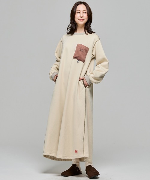 KRIFF MAYER Lady's Collection（クリフメイヤーレディースコレクション）の「遠赤加工ワンピース（ワンピース・レディース・ブラック/グレー/オリーブ/ナチュラル・MEDIUM/LARGE）」の19枚目の写真